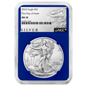 2022 $1 American Silver Eagle NGC MS70 FDI ALS Label Blue Core
