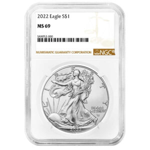 2022 $1 American Silver Eagle NGC MS69 Brown Label