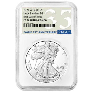 2021-W Proof $1 Type 2 American Silver Eagle NGC PF70UC FDI 35th Anniversary Label