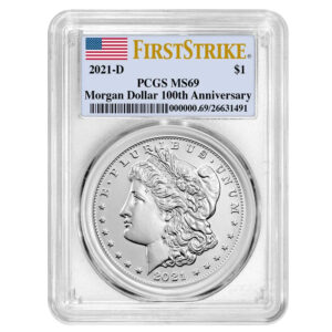 2021-D $1 Morgan Silver Dollar PCGS MS69 FS Flag Label