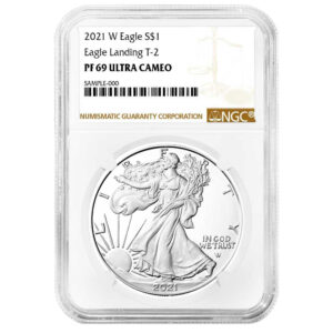 2021-W Proof $1 Type 2 American Silver Eagle NGC PF69UC Brown Label