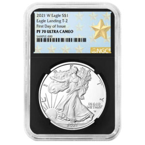 2021-W Proof $1 Type 2 American Silver Eagle NGC PF70UC FDI West Point Star Label Retro Core