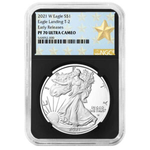 2021-W Proof $1 Type 2 American Silver Eagle NGC PF70UC ER West Point Star Label Retro Core