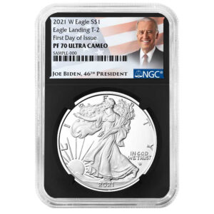 2021-W Proof $1 Type 2 American Silver Eagle NGC PF70UC FDI Biden Label Retro Core