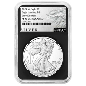 2021-W Proof $1 Type 2 American Silver Eagle NGC PF70UC ER ALS Label Retro Core