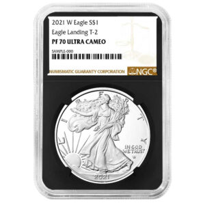 2021-W Proof $1 Type 2 American Silver Eagle NGC PF70UC Brown Label Retro Core