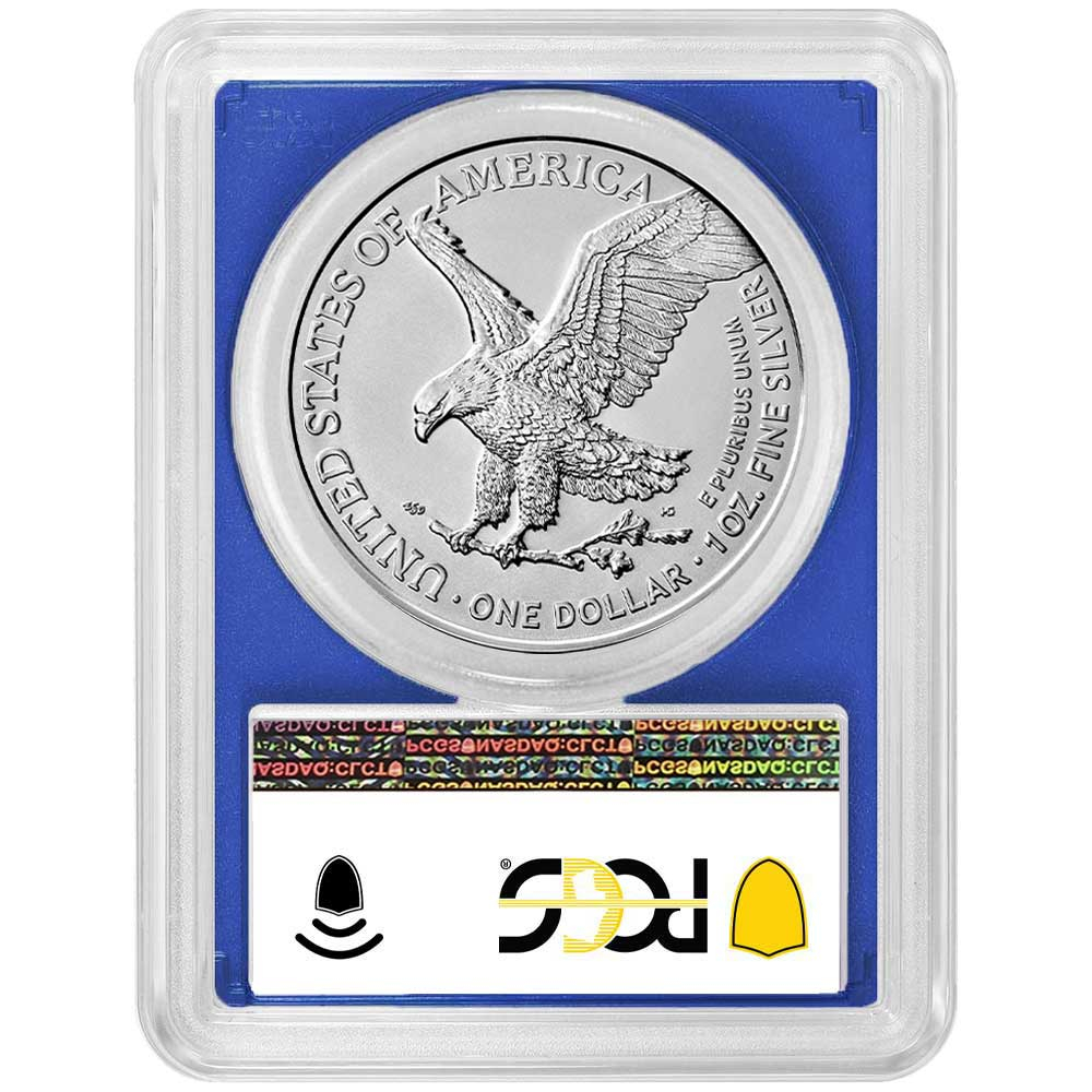 2021 (W) $1 Type 2 American Silver Eagle PCGS MS70 Trump 45th