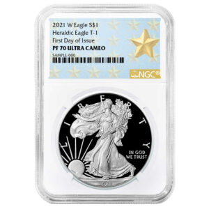 2021-W Proof $1 Type 1 American Silver Eagle NGC PF70UC FDI West Point Star Label