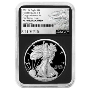 2021-W Proof $1 Type 1 American Silver Eagle Congratulations Set NGC PF70UC FDI ALS Label Retro Core