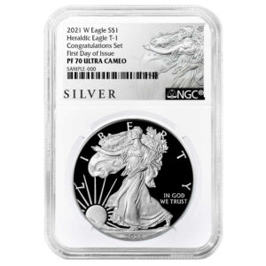 2021-W Proof $1 Type 1 American Silver Eagle Congratulations Set NGC PF70UC FDI ALS Label