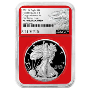 2021-W Proof $1 Type 1 American Silver Eagle Congratulations Set NGC PF70UC FDI ALS Label Red Core