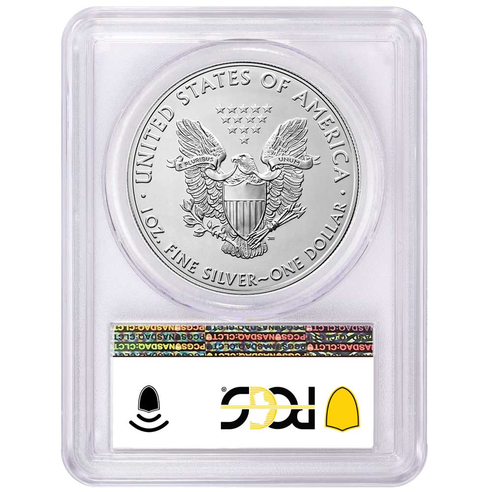 2021 (W) $1 Type 1 American Silver Eagle PCGS MS70 Blue Label | eBay