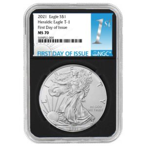 2021 $1 Type 1 American Silver Eagle NGC MS70 FDI First Label Retro Core