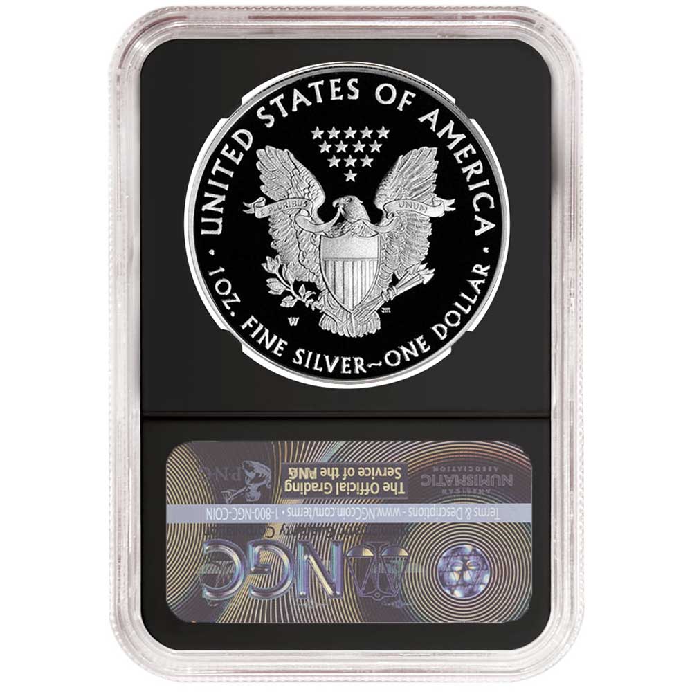 2021-W Proof $1 Type 1 American Silver Eagle NGC PF70UC FDI Black