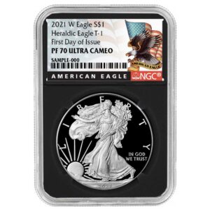 2021-W Proof $1 Type 1 American Silver Eagle NGC PF70UC FDI Black Label Retro Core