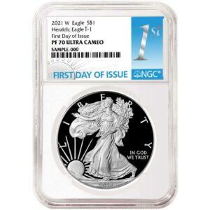 2021-W Proof $1 Type 1 American Silver Eagle NGC PF70UC FDI First Label