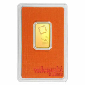 10 Gram Valcambi .9999 Fine Gold Bar in Assay