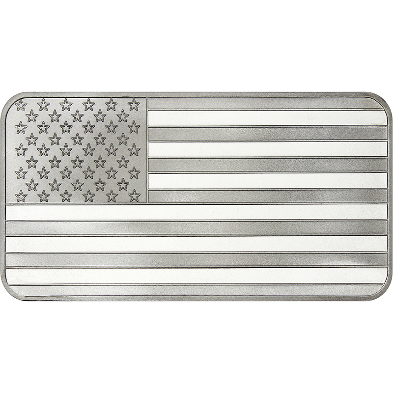 Lot of 20 - 10 Troy oz American Flag .999 Fine Silver Bar Sealed