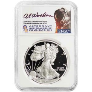 2020-W Proof $1 American Silver Eagle NGC PF70UC Al Worden Signature Label 1 of 500