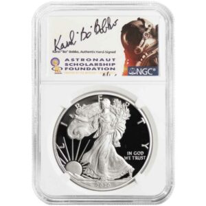 2020-W Proof $1 American Silver Eagle NGC PF70UC Karol J. Bobko Signature Label 1 of 400