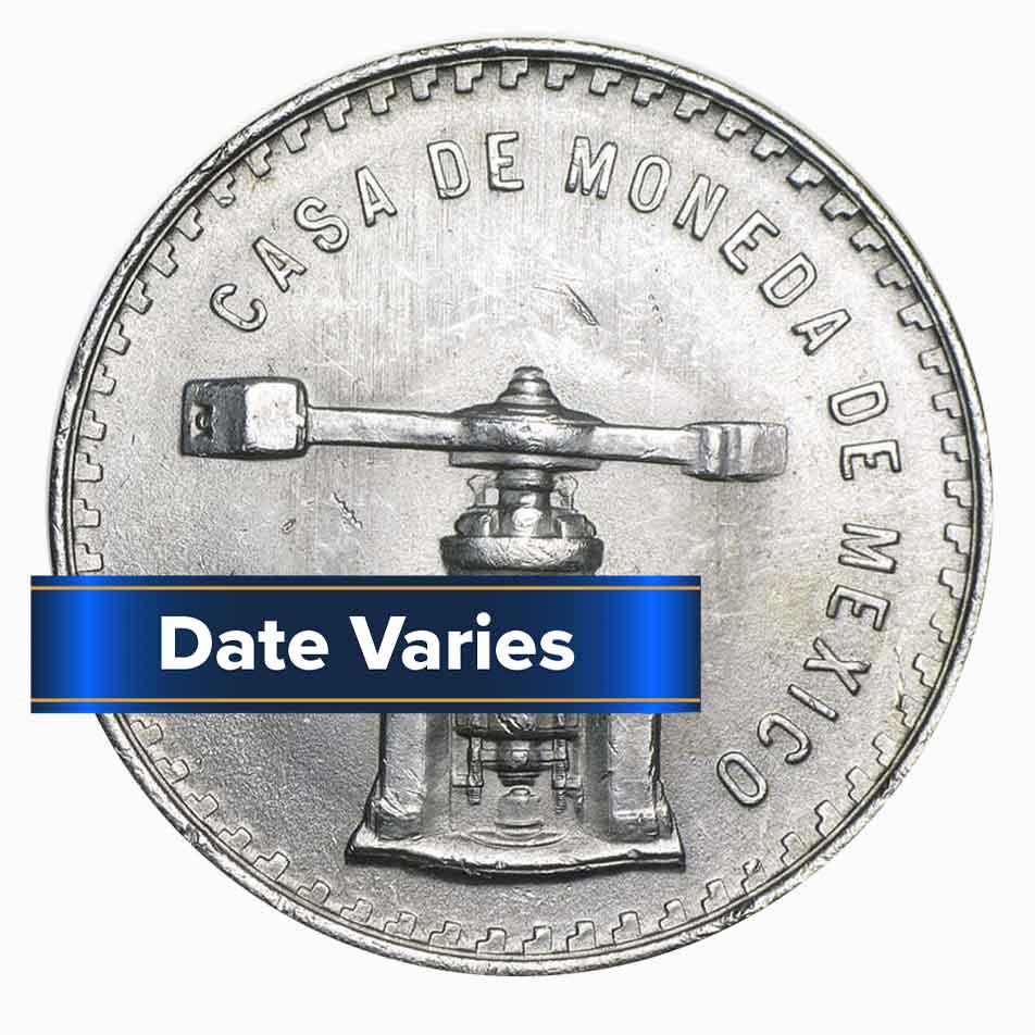 1 - 1978-1980 Mexico 1 Troy oz Onza .925 Silver Random Date