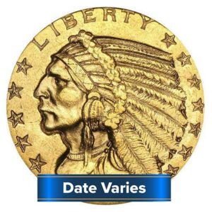 $5 Indian Head Gold Half Eagle Cull or Ex Jewerly Random Year