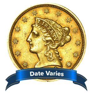 $2.50 Liberty Head Gold Quarter Eagle 0.1209 ozt Cull or Ex Jewelry Random Year