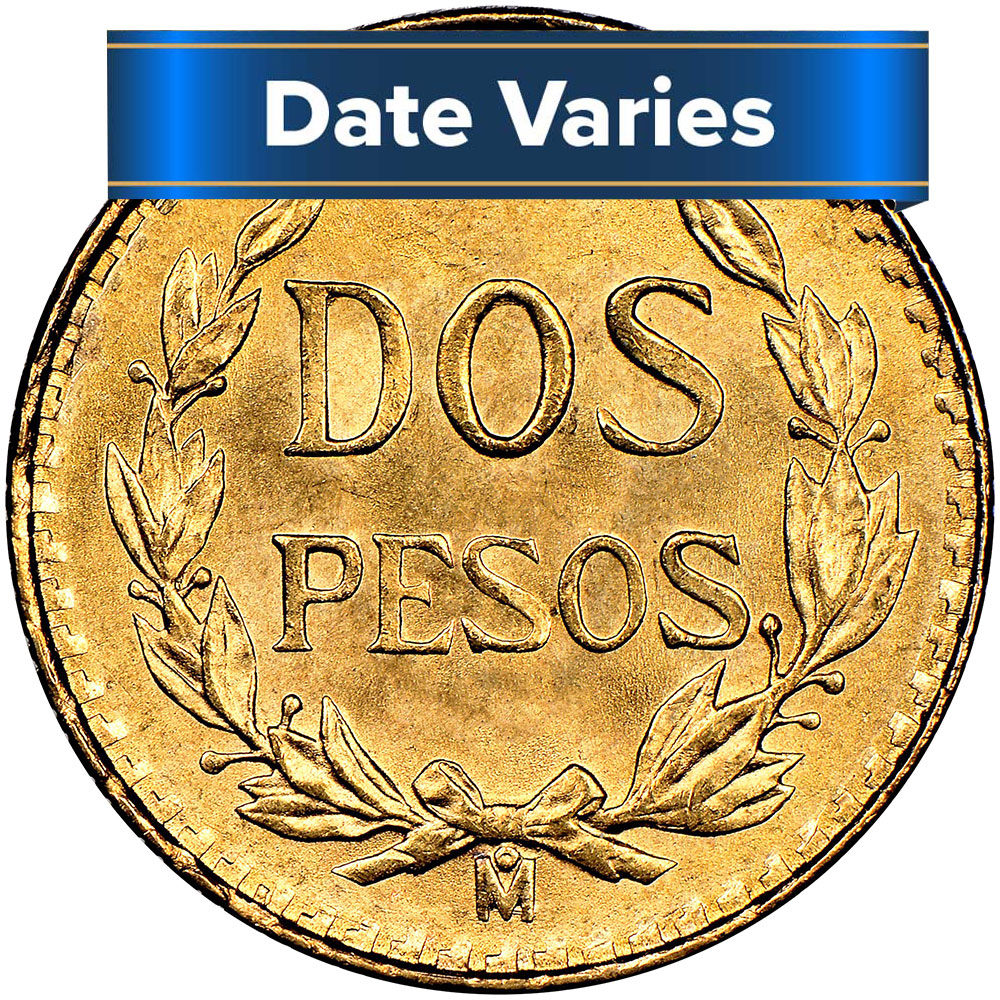 Mexico Gold Dos Pesos .0482 ozt Random Year