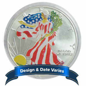 $1 American Silver Eagle 1 oz Random Year Colorized