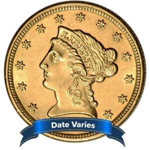 $2.50 Liberty Head Gold Quarter Eagle 0.1209 ozt XF Random Year