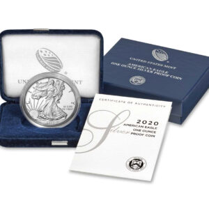 2020-W Proof $1 American Silver Eagle Box, OGP & COA