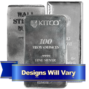 100 Troy oz Generic Silver Bar .999 Fine Secondary Market