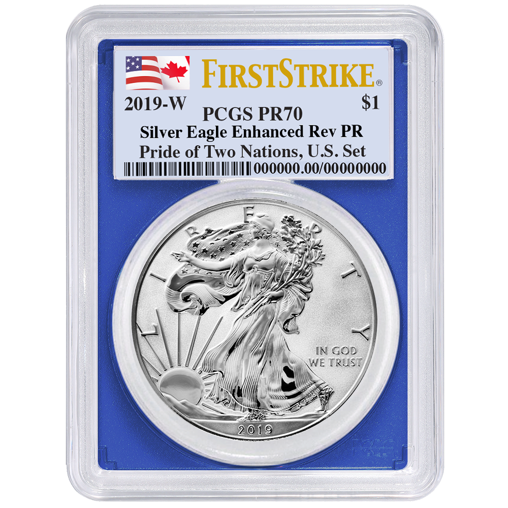 2019 Pride of Two Nations 2pc Set U.S. Set PCGS PR70 FS Dual Flag
