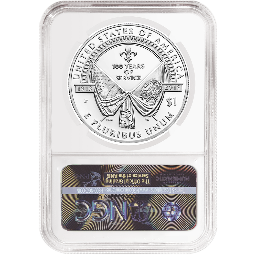 2019-P Proof $1 American Legion 100th Ann. PF70UC - Pinehurst Coins