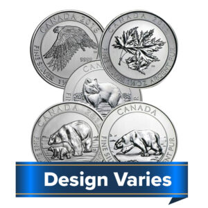 Random Year $8 Silver Canadian Wildlife Coins 1.5 oz Impaired