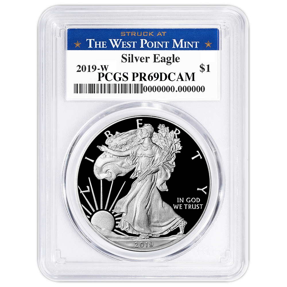 2019-W Proof $1 American Silver Eagle PCGS PR69DCAM West Point
