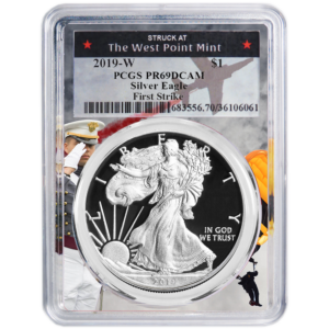 2019-W Proof $1 American Silver Eagle PCGS PR69DCAM FS West Point Frame