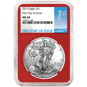 2019 $1 American Silver Eagle NGC MS69 FDI First Label Red Core