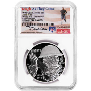 2018-P Proof $1 World War I Silver Dollar Set NGC PF70UC TravisMills.org ER Label