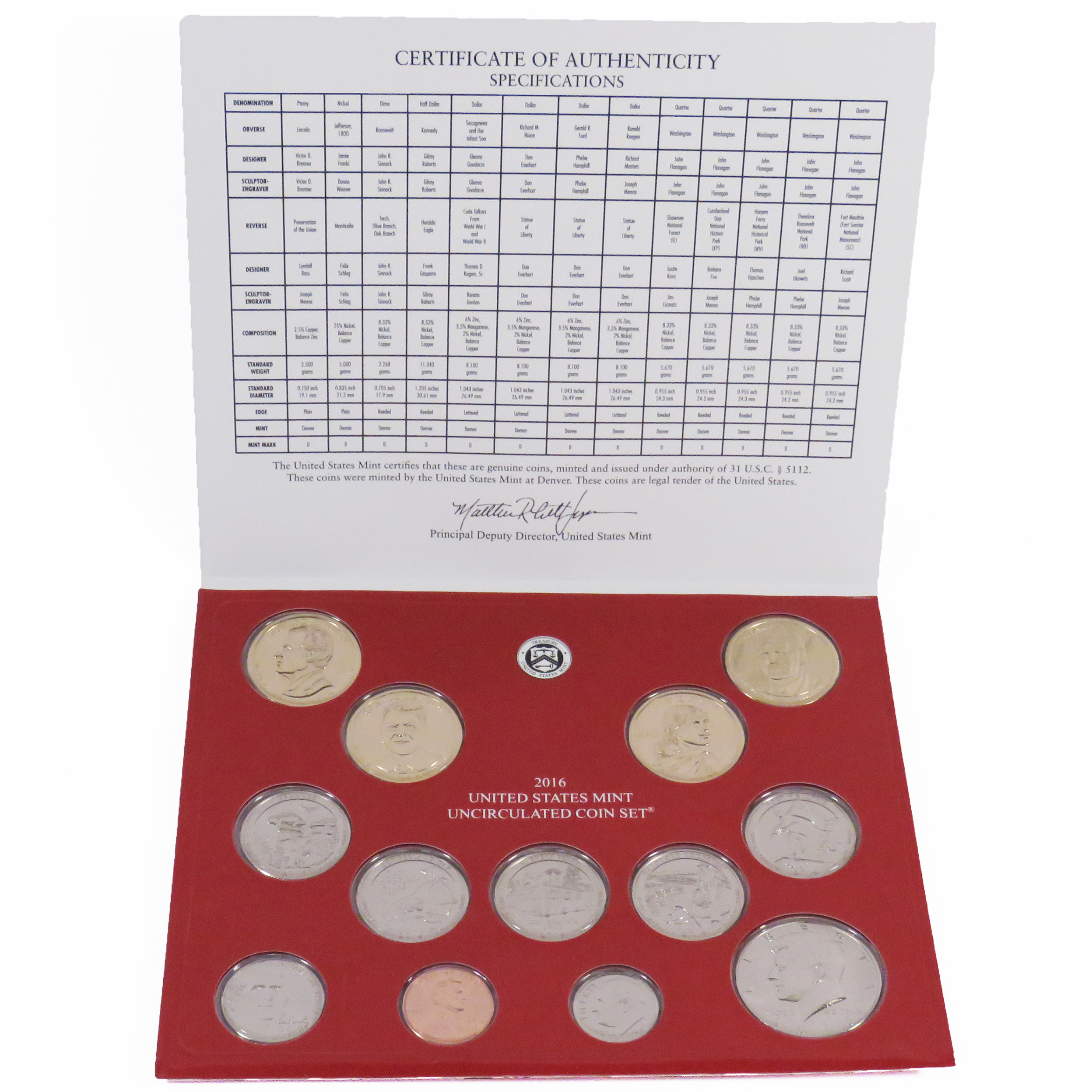 【希少美品】US MINT大統領記念メダル 全45種＋冊子・元箱付 2016 U.S. Mint Set - Pinehurst Coins
