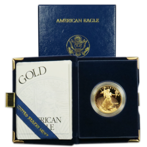 1998-W $50 Proof American Gold Eagle Box, OGP & COA