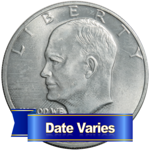 40% Silver UNC Ike Eisenhower Dollars Average Circulated Random Date