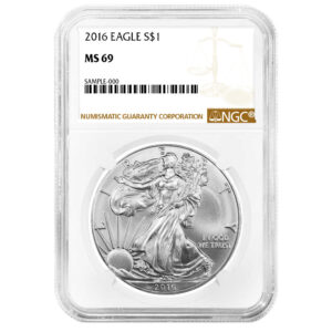 2016 $1 American Silver Eagle NGC MS69 Brown Label