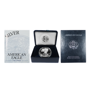 1995-P Proof $1 American Silver Eagle Box, OGP & COA