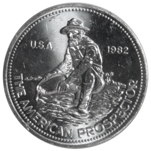 1982 1 Troy oz Engelhard Prospector .999 Fine Silver Round