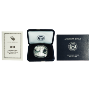2011-W Proof $1 American Silver Eagle Box, OGP & COA