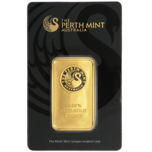 1 Troy oz Perth Mint Gold Bar .9999 Fine Sealed In Assay
