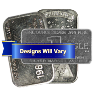 1 Troy oz Silver Bar .999 Fine Generic Impaired