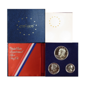 1976 - S Proof Silver U.S. Bicentennial 3 Coin Set 40% Silver