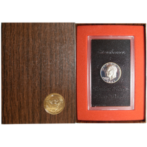 1973-S Proof Silver $1 Eisenhower Dollar Brown